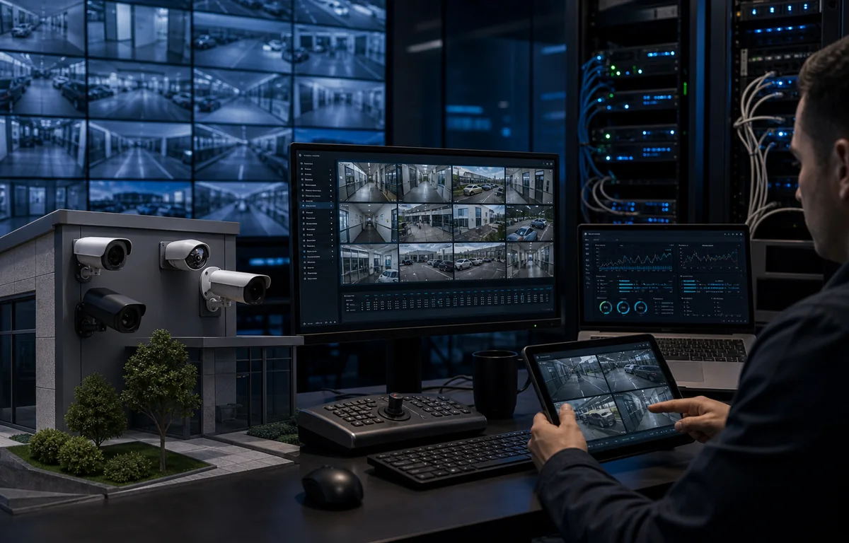Camera monitoring and infrastructure operations environment