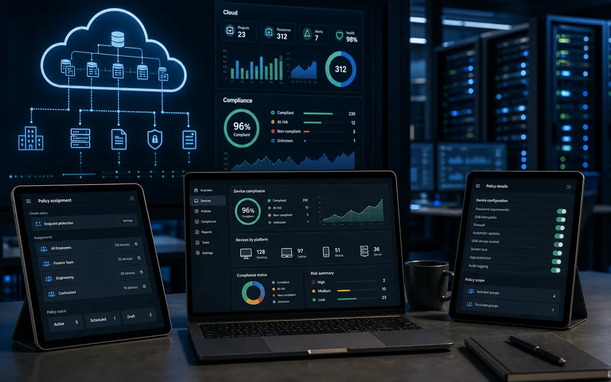 Cloud infrastructure and endpoint management workspace