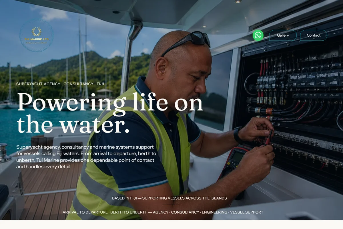 Tui Marine Global website preview