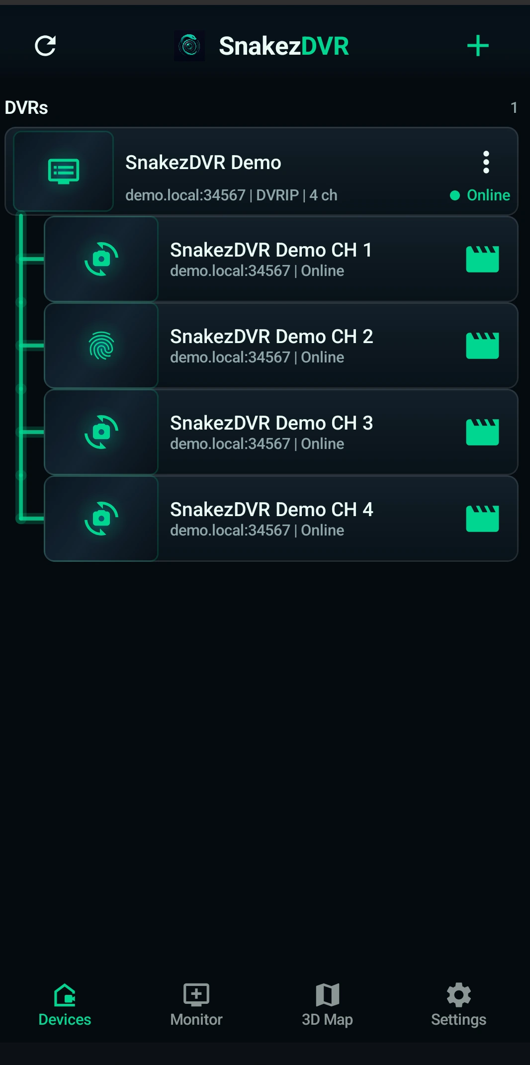 SnakezDVR protected camera list